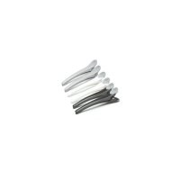 Sibel Friseur Haarclips Silicon Grip - 3-Farbig Schwarz, Grau, Weiß