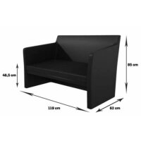 Friseur Wartesofa Quadro