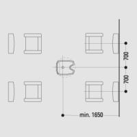 Waschsäule Contura Form Plus 360° weiß-weiß
