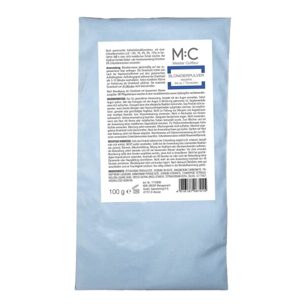 M:C staubfreies Blondierpulver Blau - 100 g