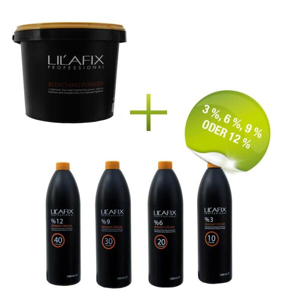 1 x Lilafix Blondierung 2000 g + Oxidant Cream 1000 ml - 12 %