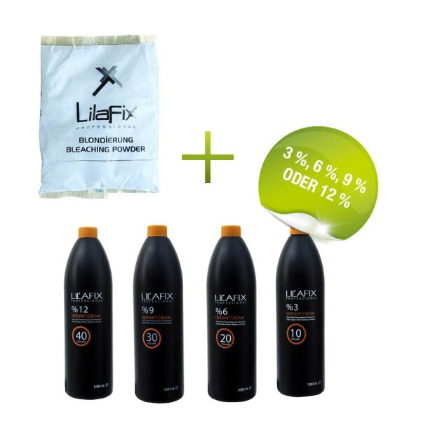 1 x Lilafix Blondierung 500 g + Oxidant Cream 1000 ml - 12 %