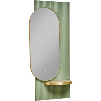 Friseurspiegel Slim Levante Schwarz-Gold-F186 (Helle Betonfarbe)-Ja