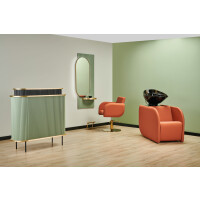 Friseurspiegel Slim Levante Schwarz-Gold-F186 (Helle Betonfarbe)-Ja