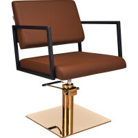 Friseurstuhl Loft schwarze quadratische Bodenplatte-P96-bewegliche Rückenlehne