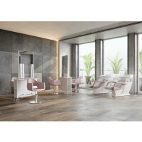 Friseur Bedienstuhl Marea goldene eckige Bodenplatte-W10