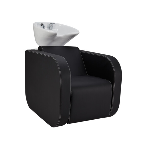 Rückwärtswaschanlage Globe Modern Weiß-Chrom-Ohne-P3