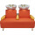 Friseurwaschsofa Boom Weiß-Chrom-Chrom-W78