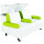 Friseurwaschsofa Boom Weiß-Chrom-Chrom-W78