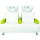 Friseurwaschsofa Boom Weiß-Chrom-Chrom-W78