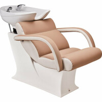 Friseurwaschplatz Lady One Weiß-Weiß-Chrom-W79