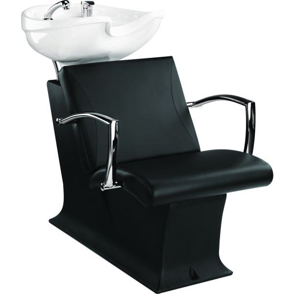 Friseurwaschplatz Lady Y Carmen P8-Schwarz-Schwarz-Gold