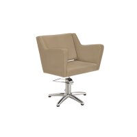 Friseurstuhl Anouk - Beige Runde Bodenplatte