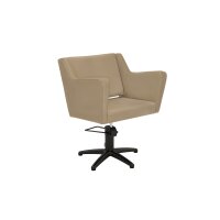 Friseurstuhl Anouk - Beige Runde Bodenplatte