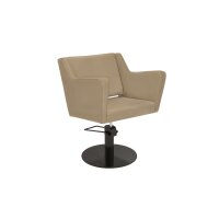 Friseurstuhl Anouk - Beige Runde Bodenplatte