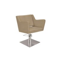 Friseurstuhl Anouk - Beige Runde Bodenplatte