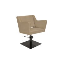 Friseurstuhl Anouk - Beige Runde Bodenplatte