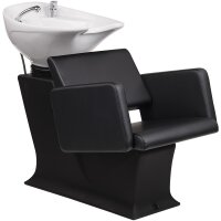Friseurwaschplatz Lady Lea Schwarz-Weiß-Chrom-P3