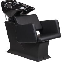 Friseurwaschplatz Lady Lea Schwarz-Weiß-Chrom-P3