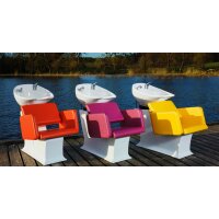 Friseurwaschplatz Lady Lea Schwarz-Weiß-Gold-P36