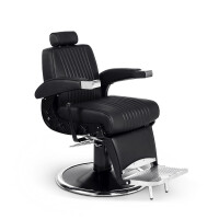 Barberstuhl Hugo mit weißen Kreuznähten