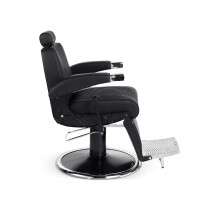 Barberstuhl Hugo mit weißen Kreuznähten