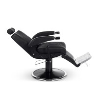 Barberstuhl Hugo mit weißen Kreuznähten