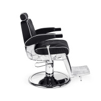 Barberstuhl Hugo mit weißen Kreuznähten