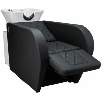 Friseur Waschsessel Vida Mit-P5-W1000 (Weiß matt)-Chrom