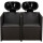 2er Friseur Waschsofa Luna - Express Serie - schwarz