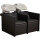 2er Friseur Waschsofa Luna - Express Serie - schwarz