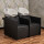 2er Friseur Waschsofa Luna - Express Serie - schwarz